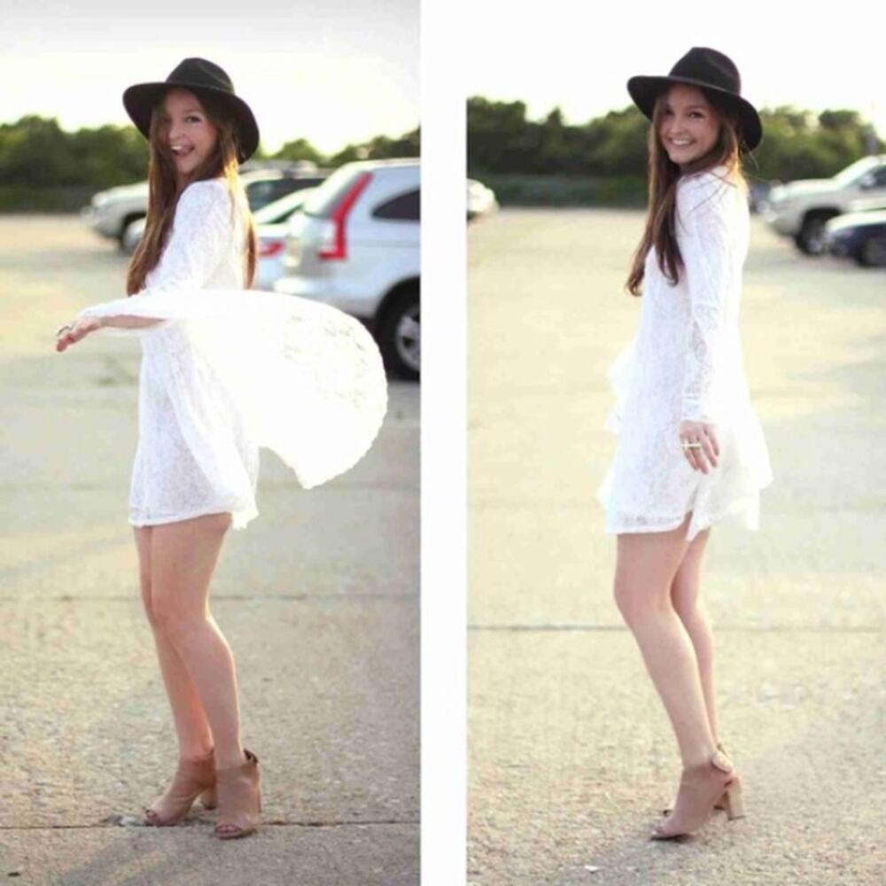 WILDFOX Rodeo Queen Festival White Lace Dress Size XS